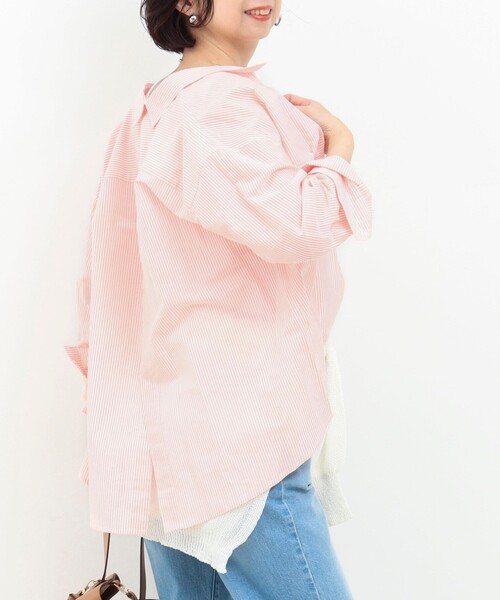 MICO COULIER（ミコクリエ）の「綿和紙ボイルシャツ（シャツ/ブラウス・レディース・ベージュ系その他/グリーン系その他/イエロー/ピンク系その他/ベビーピンク・38）」の17枚目の写真