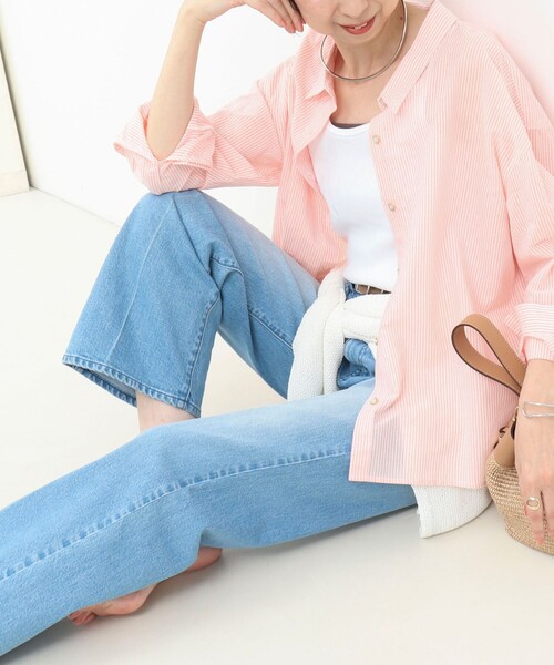 MICO COULIER（ミコクリエ）の「綿和紙ボイルシャツ（シャツ/ブラウス・レディース・ベージュ系その他/グリーン系その他/イエロー/ピンク系その他/ベビーピンク・38）」の19枚目の写真