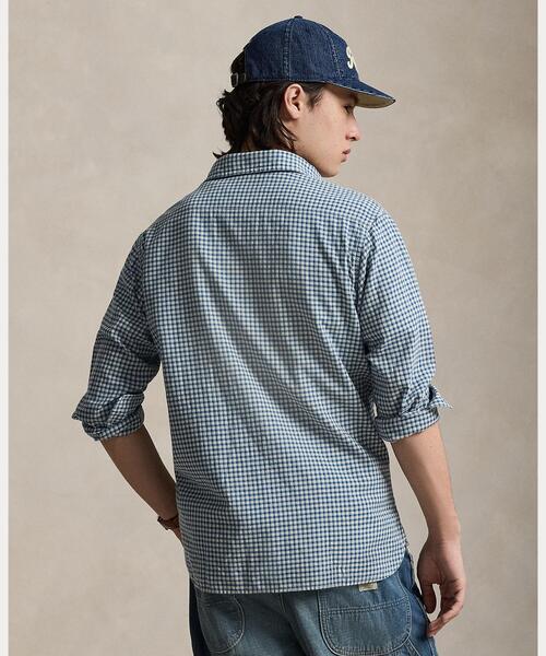 POLO RALPH LAUREN（ポロ ラルフ ローレン）の「クラシック フィット インディゴ ギンガム ワークシャツ（シャツ/ブラウス・メンズ・ナチュラル・S/M/L/XS）」の6枚目の写真