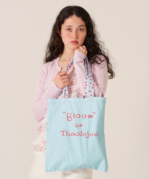 TINA：JOJUN（ティーナジョジュン）の「Bloom トートバッグ TINA：JOJUN（トートバッグ・レディース・クリーム/サックスブルー・F）」の21枚目の写真