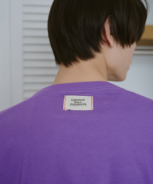 common gull products.（コモンガルプロダクツ）の「ドットグラフィックT（Tシャツ/カットソー・レディース・パープル系/ホワイト系/ライム・LARGE/MEDIUM/SMALL）」の5枚目の写真