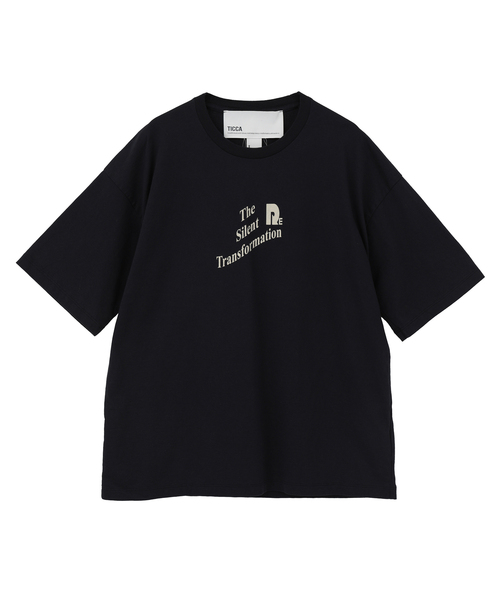 Liesse(リエス)の「《別注》【TICCA/ティッカ】ロゴTシャツ(Tシャツ/カットソー・レディース・ネイビー/ホワイト/ブラウン・FREE)」の3枚目の写真