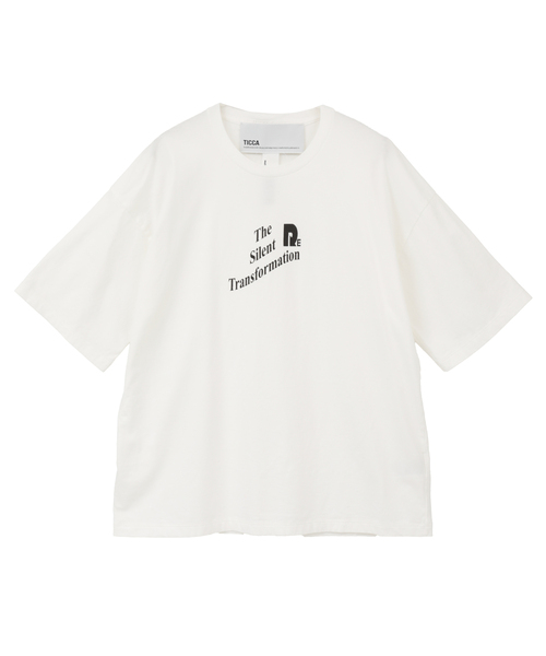 Liesse(リエス)の「《別注》【TICCA/ティッカ】ロゴTシャツ(Tシャツ/カットソー・レディース・ネイビー/ホワイト/ブラウン・FREE)」の1枚目の写真