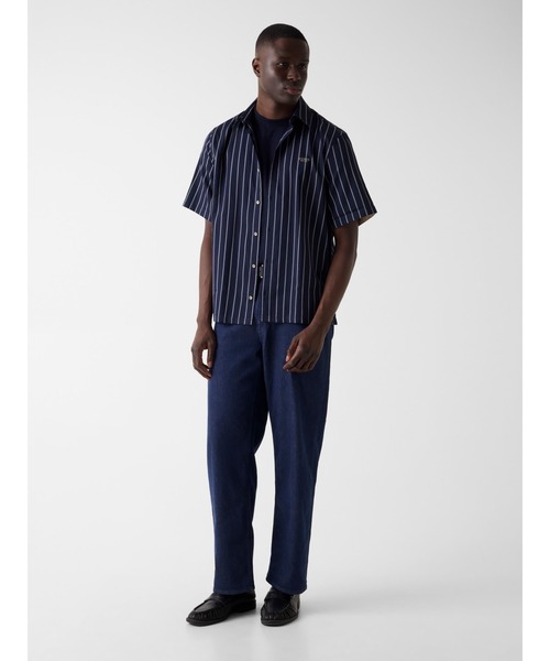 Guess(ゲス)の「YARN Dyed Crinkle Shirt シャツ(シャツ/ブラウス・メンズ・ネイビー×ホワイト・XX-LARGE/MEDIUM/X-LARGE/LARGE/SMALL)」の3枚目の写真