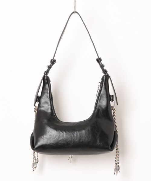 Desigual（デシグアル）の「チェーン＆マルチチャーム付きミニショルダーバッグ（財布・レディース・ブラック・FREE）」の6枚目の写真