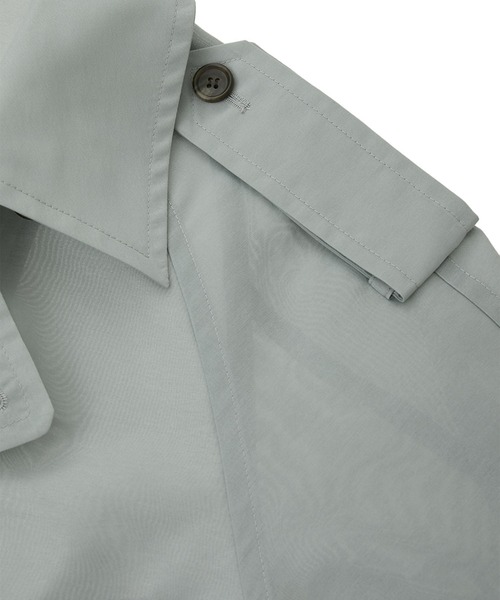 CLANE（クラネ）の「【CLANE/クラネ】SHEER SHORT TRENCH JACKET/シアーショートトレンチジャケット（トレンチコート・レディース・グリーン/ブラック・1）」の18枚目の写真