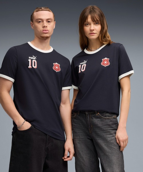 PUMA（プーマ）の「PUMA プーマ ユニセックス フューチャー プーマ アーカイブ リンガー 半袖 T（Tシャツ/カットソー・メンズ・エメラルド/ブラック/ネイビー・X-LARGE/SMALL/XX-LARGE/MEDIUM/LARGE）」の3枚目の写真