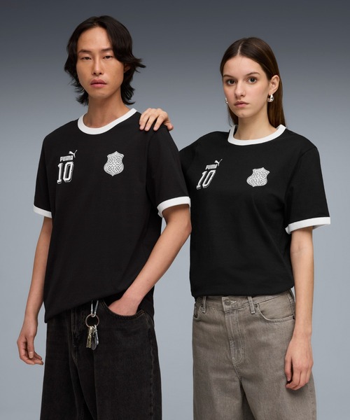 PUMA（プーマ）の「PUMA プーマ ユニセックス フューチャー プーマ アーカイブ リンガー 半袖 T（Tシャツ/カットソー・メンズ・エメラルド/ブラック/ネイビー・X-LARGE/SMALL/XX-LARGE/MEDIUM/LARGE）」の2枚目の写真