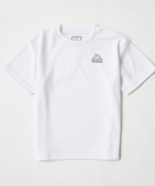 Kappa(カッパ)の「【Kappa/カッパ】キッズワンポイントドライ半袖Tシャツ 部活 ダンス 通学(Tシャツ/カットソー・キッズ・ネイビー/ライム/レッド/ホワイト/ブラック/ブルー・130/140/150/160)」の2枚目の写真
