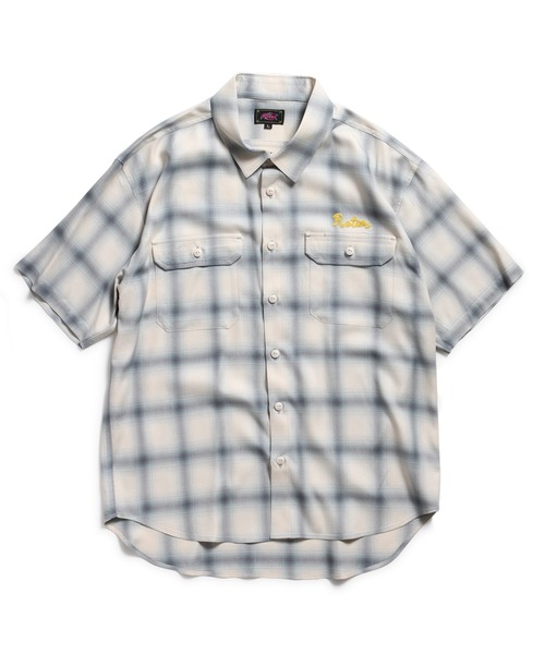 ROTAR(ローター)の「Rayon Ombre Work Shirt(シャツ/ブラウス・メンズ・サックスブルー/イエロー/オフホワイト・MEDIUM/LARGE/X-LARGE)」の7枚目の写真