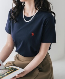 U.S. POLO ASSN.（ユーエスポロアッスン）の「U.S. POLO ASSN. W's 別注コラボワンポイントロゴ刺繍半袖Tシャツ（Tシャツ/カットソー）」