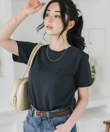 U.S. POLO ASSN. W's 別注コラボワンポイントロゴ刺繍半袖Tシャツ