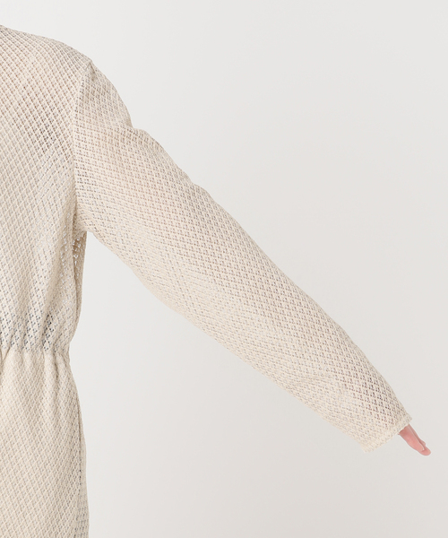 JOURNAL STANDARD（ジャーナルスタンダード）の「別注【MIKA KASAI】 Lace one-piece（ワンピース・レディース・ベージュ/ネイビー・FREE）」の10枚目の写真