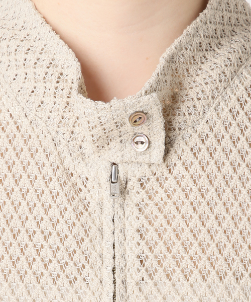 JOURNAL STANDARD（ジャーナルスタンダード）の「別注【MIKA KASAI】 Lace one-piece（ワンピース・レディース・ベージュ/ネイビー・FREE）」の14枚目の写真