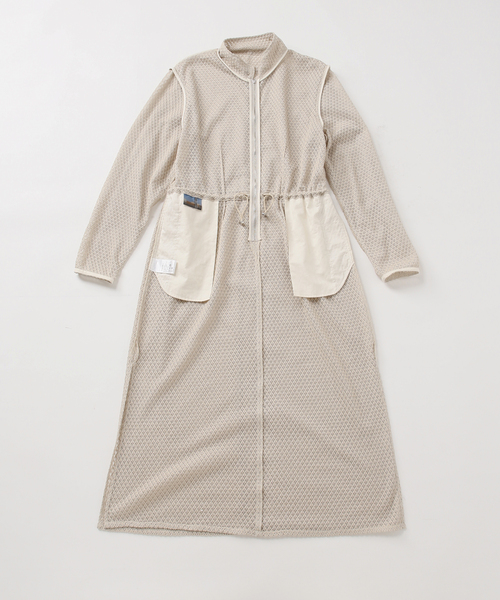 JOURNAL STANDARD（ジャーナルスタンダード）の「別注【MIKA KASAI】 Lace one-piece（ワンピース・レディース・ベージュ/ネイビー・FREE）」の19枚目の写真