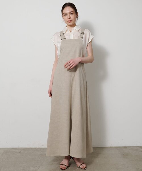 Drawing Numbers（ドローイング ナンバーズ）の「【Drawing Numbers】フェイクリネンサロペットワンピース（ワンピース・レディース・ブラック/ブラウン/ベージュ・38）」の21枚目の写真