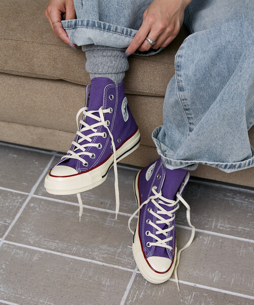 CONVERSE(コンバース)の「CONVERSE/コンバース ALL STAR AGED TC HI 限定展開(スニーカー・レディース・ピンク/ターコイズブルー/パープル・24.0cm/23.0cm/25.0cm)」の6枚目の写真