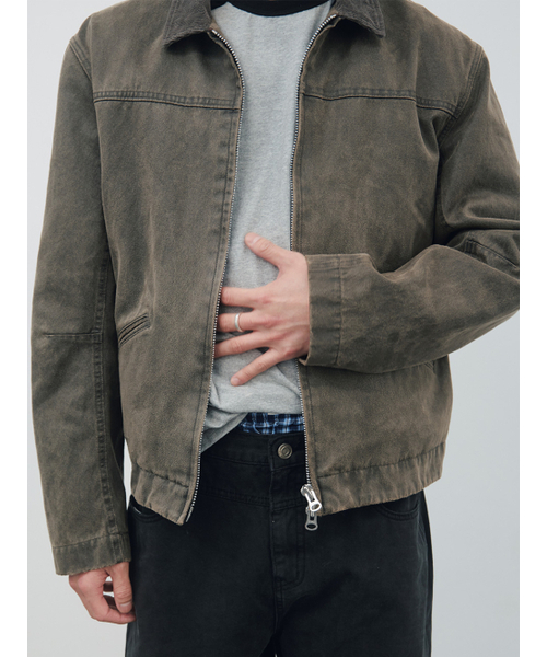 KIJUN MEN(キジュンメンズ)の「Washed Leather Work Jacket Khaki Brown(ライダースジャケット・メンズ・その他・MEDIUM/LARGE)」の5枚目の写真