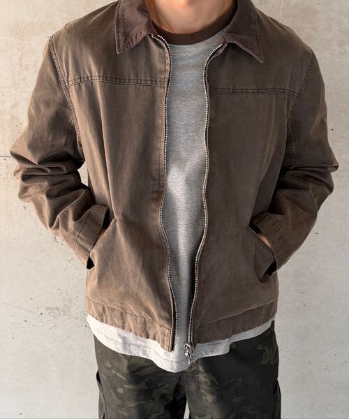 KIJUN MEN(キジュンメンズ)の「Washed Leather Work Jacket Khaki Brown(ライダースジャケット・メンズ・その他・MEDIUM/LARGE)」の2枚目の写真