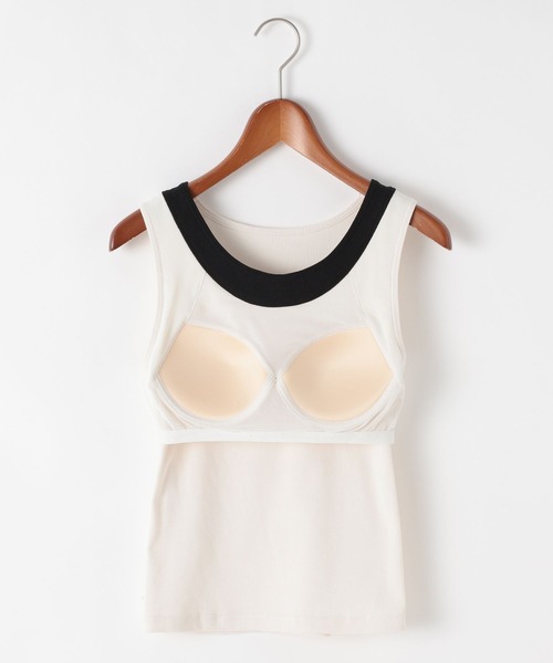 niko and...（ニコアンド）の「クールキープカップ付きタンクトップ（タンクトップ・レディース・オフホワイト/グレー/ブラック・MEDIUM/LARGE）」の13枚目の写真