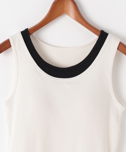 niko and...（ニコアンド）の「クールキープカップ付きタンクトップ（タンクトップ・レディース・オフホワイト/グレー/ブラック・MEDIUM/LARGE）」の14枚目の写真