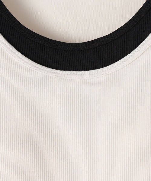 niko and...（ニコアンド）の「クールキープカップ付きタンクトップ（タンクトップ・レディース・オフホワイト/グレー/ブラック・MEDIUM/LARGE）」の6枚目の写真