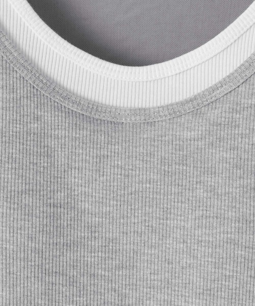 niko and...（ニコアンド）の「クールキープカップ付きタンクトップ（タンクトップ・レディース・オフホワイト/グレー/ブラック・MEDIUM/LARGE）」の7枚目の写真