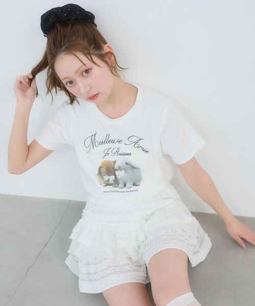 MAJESTIC LEGON（マジェスティックレゴン）の「Fluffy friendsTシャツ（Tシャツ/カットソー・レディース・B/C/A・MEDIUM）」の11枚目の写真