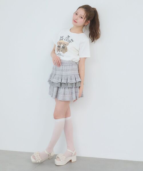 MAJESTIC LEGON（マジェスティックレゴン）の「Fluffy friendsTシャツ（Tシャツ/カットソー・レディース・B/C/A・MEDIUM）」の9枚目の写真