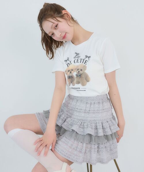 MAJESTIC LEGON（マジェスティックレゴン）の「Fluffy friendsTシャツ（Tシャツ/カットソー・レディース・B/C/A・MEDIUM）」の7枚目の写真