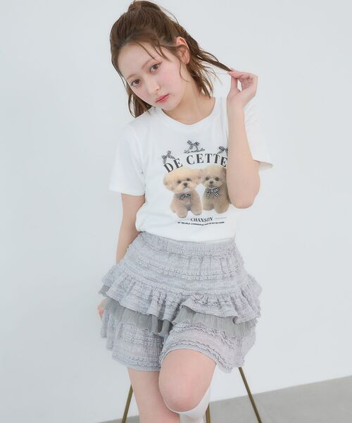 MAJESTIC LEGON（マジェスティックレゴン）の「Fluffy friendsTシャツ（Tシャツ/カットソー・レディース・B/C/A・MEDIUM）」の6枚目の写真