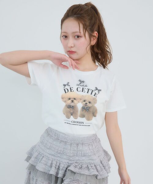 MAJESTIC LEGON（マジェスティックレゴン）の「Fluffy friendsTシャツ（Tシャツ/カットソー・レディース・B/C/A・MEDIUM）」の4枚目の写真