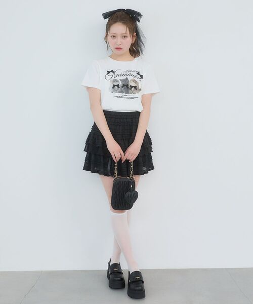 MAJESTIC LEGON(マジェスティックレゴン)の「Fluffy friendsTシャツ(Tシャツ/カットソー・レディース・B/C/A・MEDIUM)」の22枚目の写真