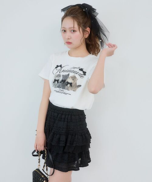 MAJESTIC LEGON（マジェスティックレゴン）の「Fluffy friendsTシャツ（Tシャツ/カットソー・レディース・B/C/A・MEDIUM）」の19枚目の写真
