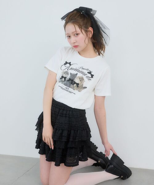 MAJESTIC LEGON（マジェスティックレゴン）の「Fluffy friendsTシャツ（Tシャツ/カットソー・レディース・B/C/A・MEDIUM）」の16枚目の写真