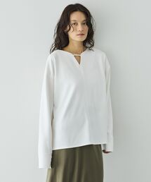 【日本製】ジョーゼットジャージ-2WayTブラウス