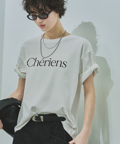 LAKOLE(ラコレ)の「アソートロゴプリントT / 660032(Tシャツ/カットソー・レディース・グレー/オフホワイト/ネイビー/ベージュ・FREE)」の2枚目の写真