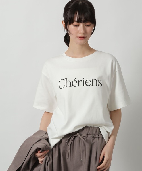 LAKOLE(ラコレ)の「アソートロゴプリントT / 660032(Tシャツ/カットソー・レディース・グレー/オフホワイト/ネイビー/ベージュ・FREE)」の6枚目の写真