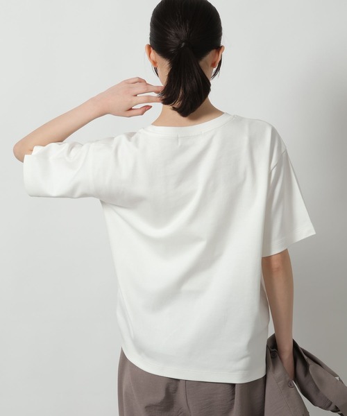 LAKOLE(ラコレ)の「アソートロゴプリントT / 660032(Tシャツ/カットソー・レディース・グレー/オフホワイト/ネイビー/ベージュ・FREE)」の8枚目の写真