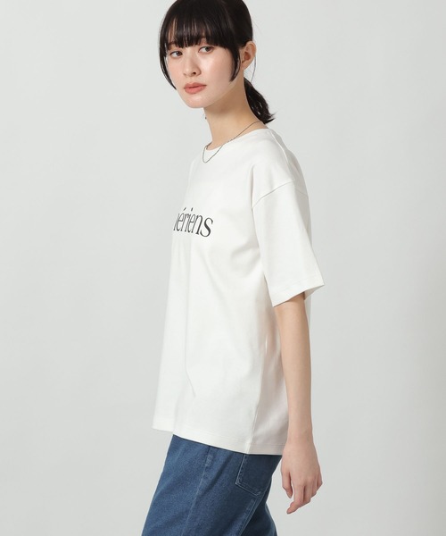LAKOLE(ラコレ)の「アソートロゴプリントT / 660032(Tシャツ/カットソー・レディース・グレー/オフホワイト/ネイビー/ベージュ・FREE)」の12枚目の写真