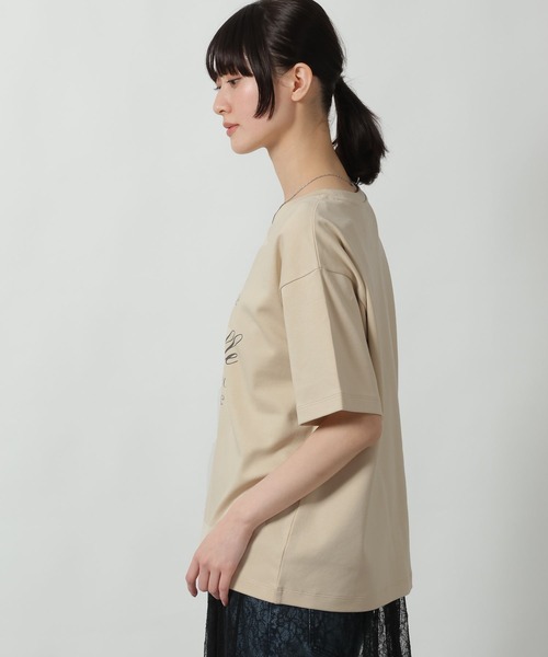 LAKOLE(ラコレ)の「アソートロゴプリントT / 660032(Tシャツ/カットソー・レディース・グレー/オフホワイト/ネイビー/ベージュ・FREE)」の17枚目の写真