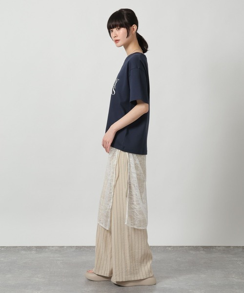 LAKOLE(ラコレ)の「アソートロゴプリントT / 660032(Tシャツ/カットソー・レディース・グレー/オフホワイト/ネイビー/ベージュ・FREE)」の21枚目の写真