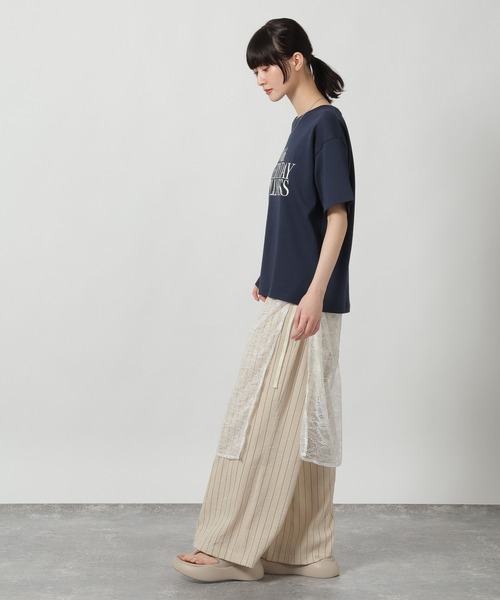 LAKOLE(ラコレ)の「アソートロゴプリントT / 660032(Tシャツ/カットソー・レディース・グレー/オフホワイト/ネイビー/ベージュ・FREE)」の22枚目の写真