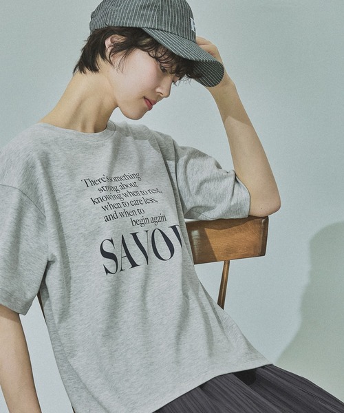 LAKOLE（ラコレ）の「アソートロゴプリントT / 660032（Tシャツ/カットソー・レディース・グレー/オフホワイト/ネイビー/ベージュ・FREE）」の15枚目の写真