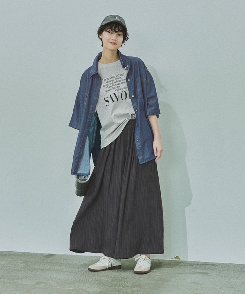 LAKOLE（ラコレ）の「アソートロゴプリントT / 660032（Tシャツ/カットソー・レディース・グレー/オフホワイト/ネイビー/ベージュ・FREE）」の14枚目の写真