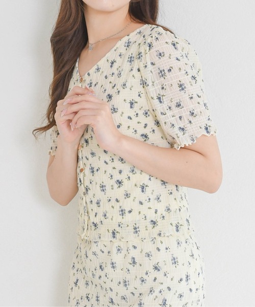 MISCH MASCH(ミッシュマッシュ)の「2026春夏新作 ウェーブラッセルカットトップス(Tシャツ/カットソー・レディース・ホワイト/ブルー/ブラック・フリ-)」の9枚目の写真