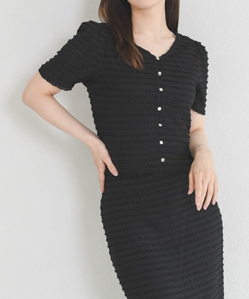 MISCH MASCH(ミッシュマッシュ)の「2026春夏新作 ウェーブラッセルカットトップス(Tシャツ/カットソー・レディース・ホワイト/ブルー/ブラック・フリ-)」の17枚目の写真
