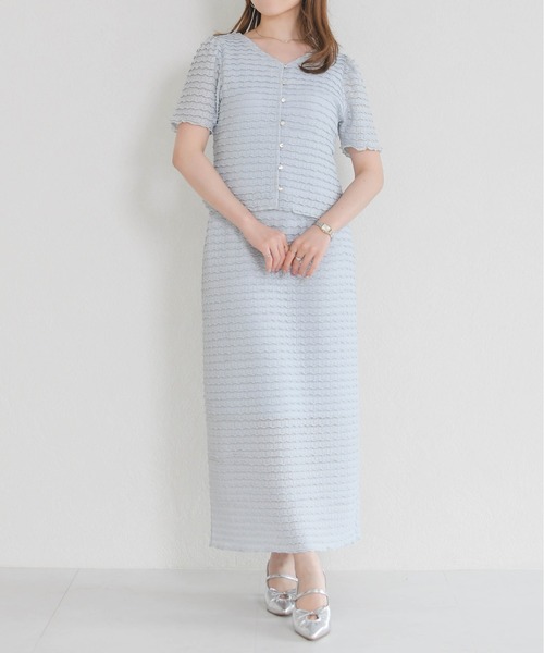 MISCH MASCH(ミッシュマッシュ)の「2026春夏新作 ウェーブラッセルカットトップス(Tシャツ/カットソー・レディース・ホワイト/ブルー/ブラック・フリ-)」の20枚目の写真