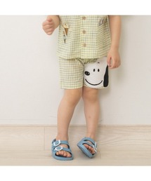 PEANUTS | SNOOPY スヌーピー ハーフパンツ チェック アップリケ(その他パンツ)