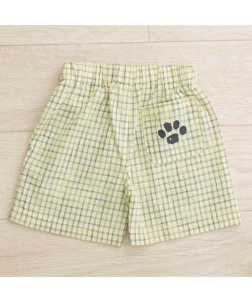 PEANUTS（ピーナッツ）の「SNOOPY スヌーピー ハーフパンツ チェック アップリケ（その他パンツ・キッズ・イエロー・80ｃｍ/90cm）」の6枚目の写真